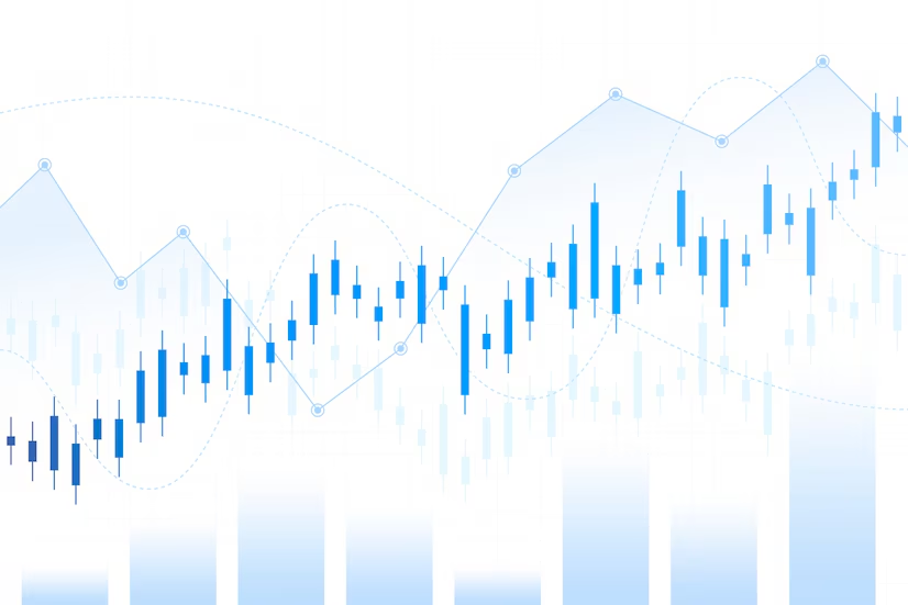 Gráfica financiera con tendencia al alza